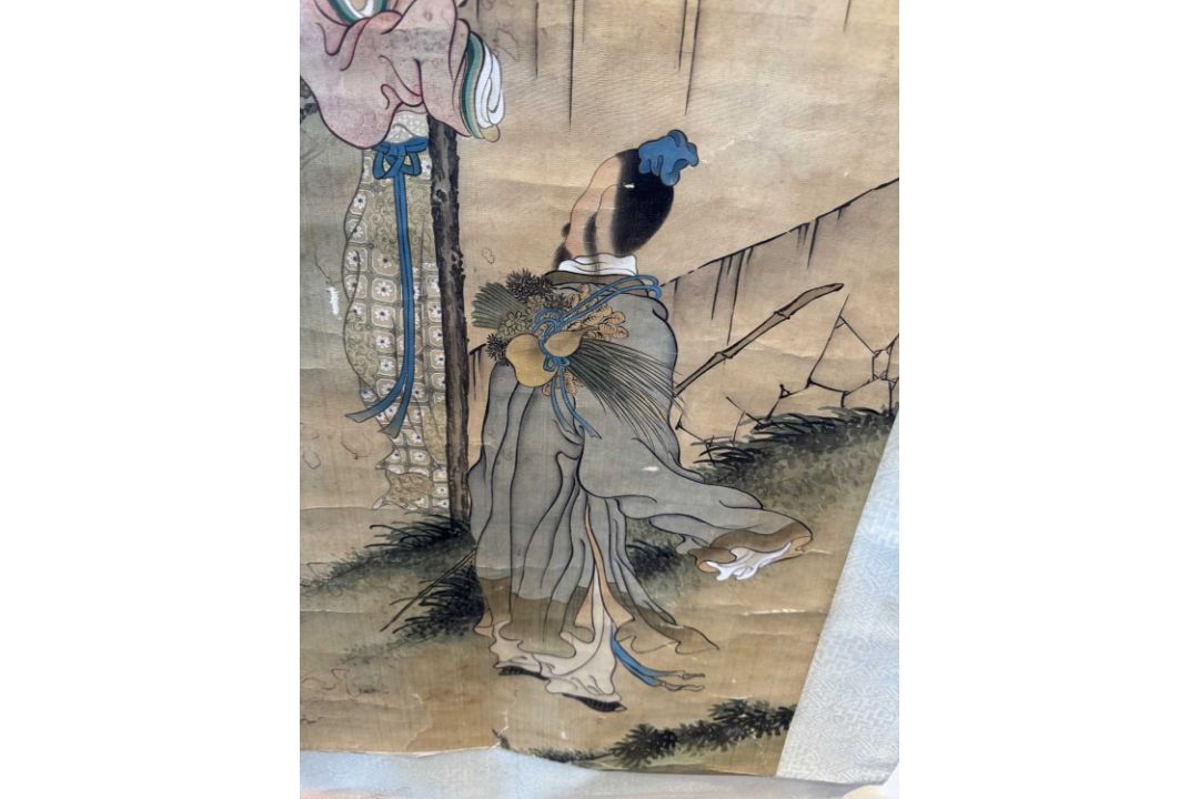 SCHOLAR AND COURTESAN BENEATH A PINE , CHINA QING DYNASTY - Bild 11 aus 11