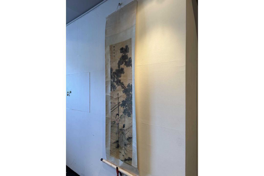 SCHOLAR AND COURTESAN BENEATH A PINE , CHINA QING DYNASTY - Bild 7 aus 11