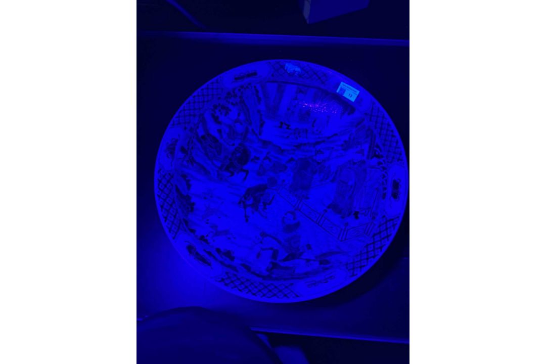 WU CAI PORCELAIN DISH WITH KANG XI MARK CHINA QING DYNASTY - Bild 12 aus 14