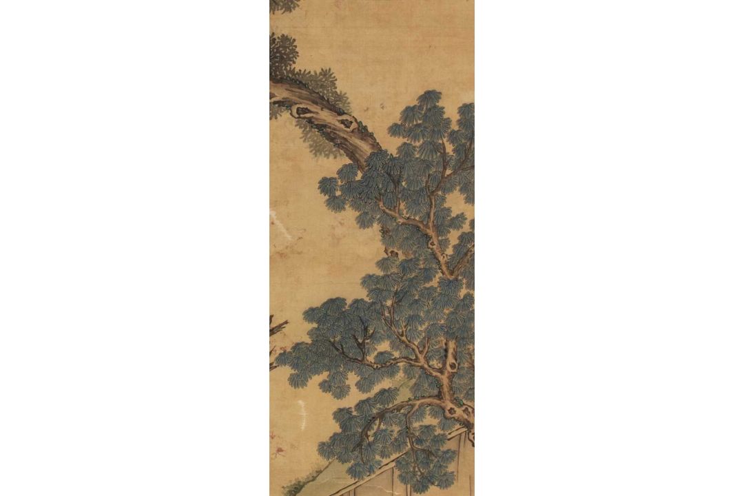 SCHOLAR AND COURTESAN BENEATH A PINE , CHINA QING DYNASTY - Bild 5 aus 11