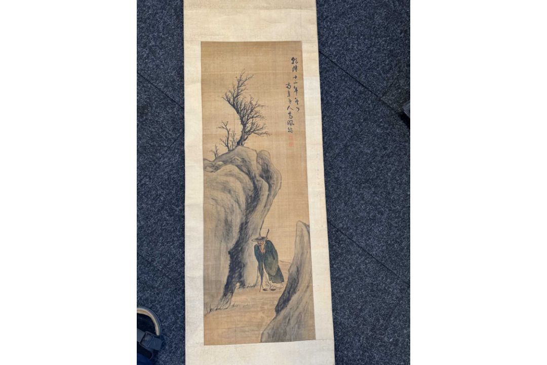 FINE CHINESE HANGING SCROLL OF A HERMIT SCHOLAR , QINGG DYNASTY - Bild 9 aus 11