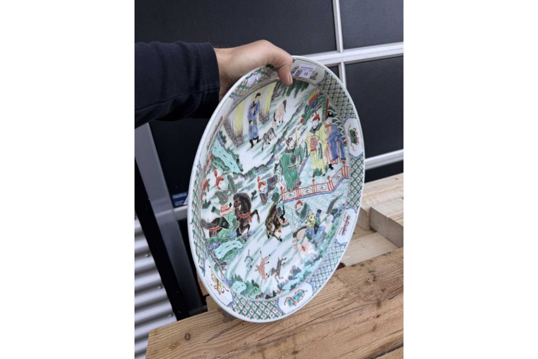 WU CAI PORCELAIN DISH WITH KANG XI MARK CHINA QING DYNASTY - Bild 7 aus 14