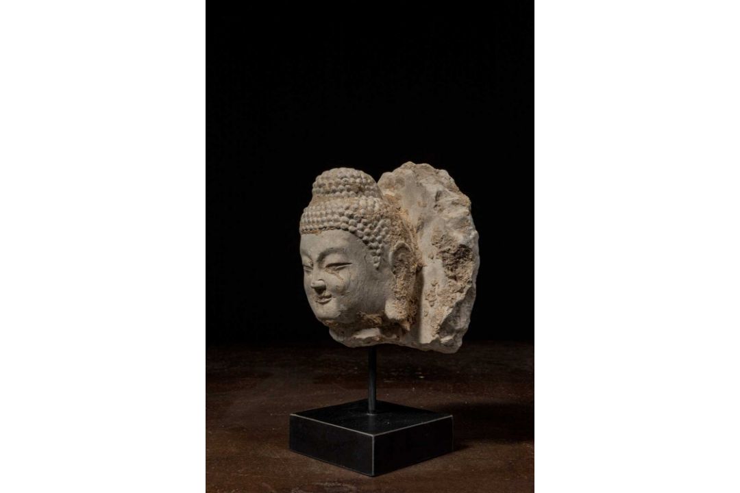 NORTHERN QI MARBLE HEAD 6TH CENTURY CHINA - Bild 5 aus 7