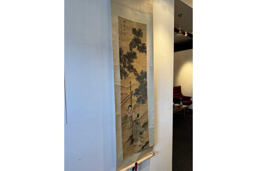 SCHOLAR AND COURTESAN BENEATH A PINE , CHINA QING DYNASTY - Bild 10 aus 11