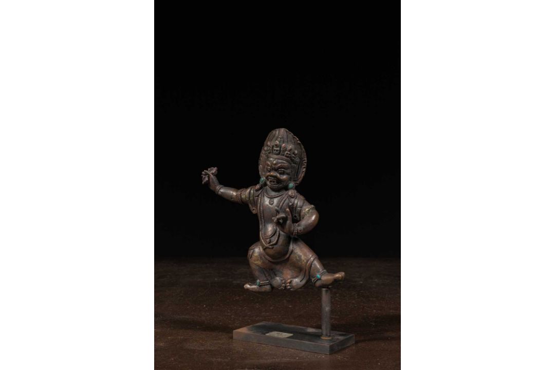RARE VAJRAPANI BRONZE TIBET 19TH CENTURY - Bild 4 aus 13