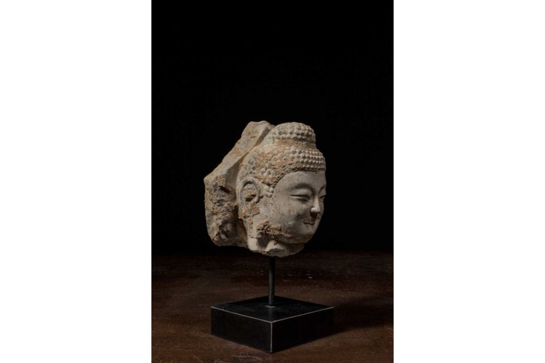 NORTHERN QI MARBLE HEAD 6TH CENTURY CHINA - Bild 2 aus 7