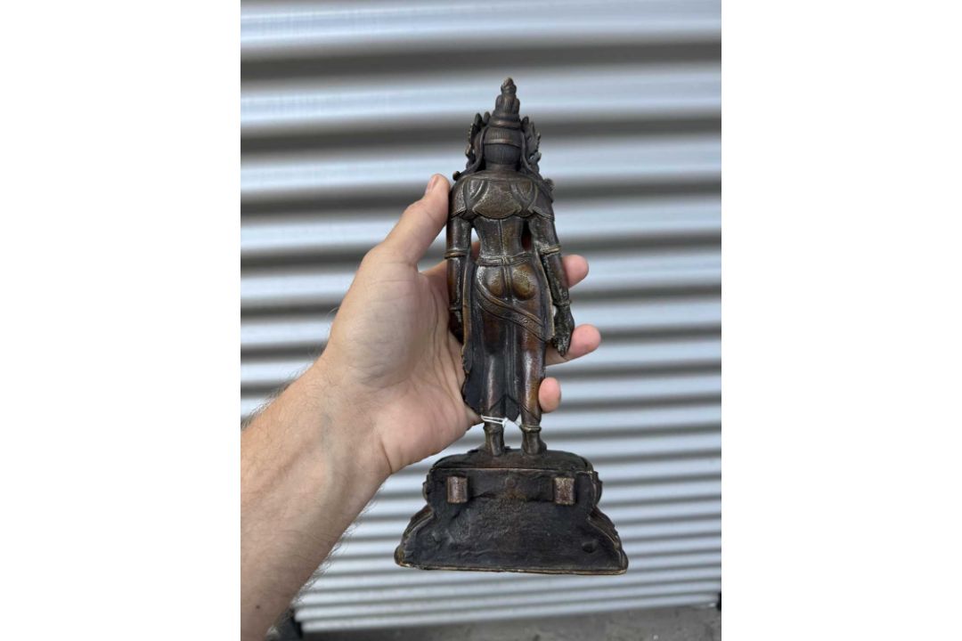 STANDING PADMAPANI BRONZE NEPAL 17TH CENTURY - Bild 16 aus 16