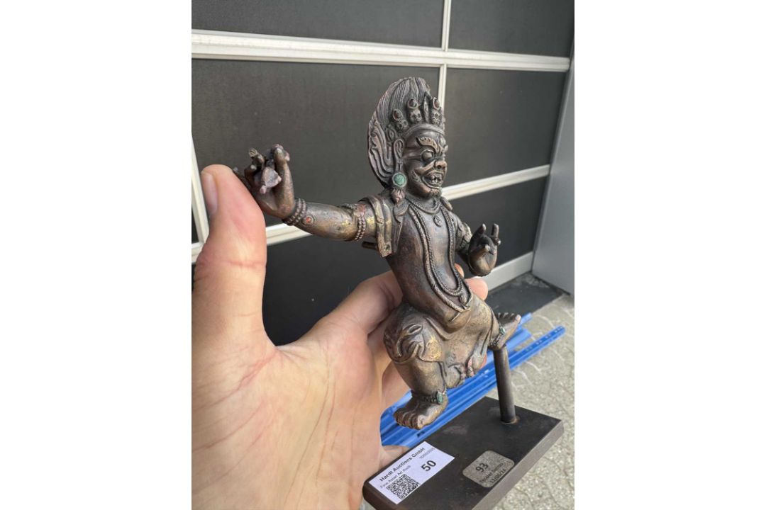 RARE VAJRAPANI BRONZE TIBET 19TH CENTURY - Bild 10 aus 13