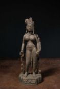 STANDING TARA STONE NEPAL 19TH CENTURY REVIVAL