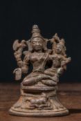SHIVA AND PARVATI INDIA BRONZE 18TH CENTURY ORISSA