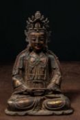 SEATED BRONZE FIGURE OF GUANYIN, CHINA, MING DYNASTY, 16TH CENTURY