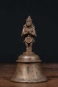 STANDING BRONZE HANUMAN ON BELL INDIA 16TH CENTURY