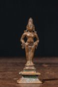 STANDING SKANDA BRONZE INDIA 16TH CENTURY