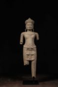STANDING SANDSTONE SHIVA ANGKOR WAT 12TH CENTURY