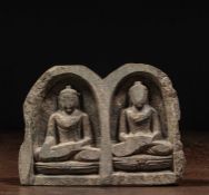 PAIR OF SEATED BUDDHAS NEPAL 13TH CENTURY