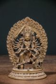 DURGA BRONZ NEPAL 18TH CENTURY
