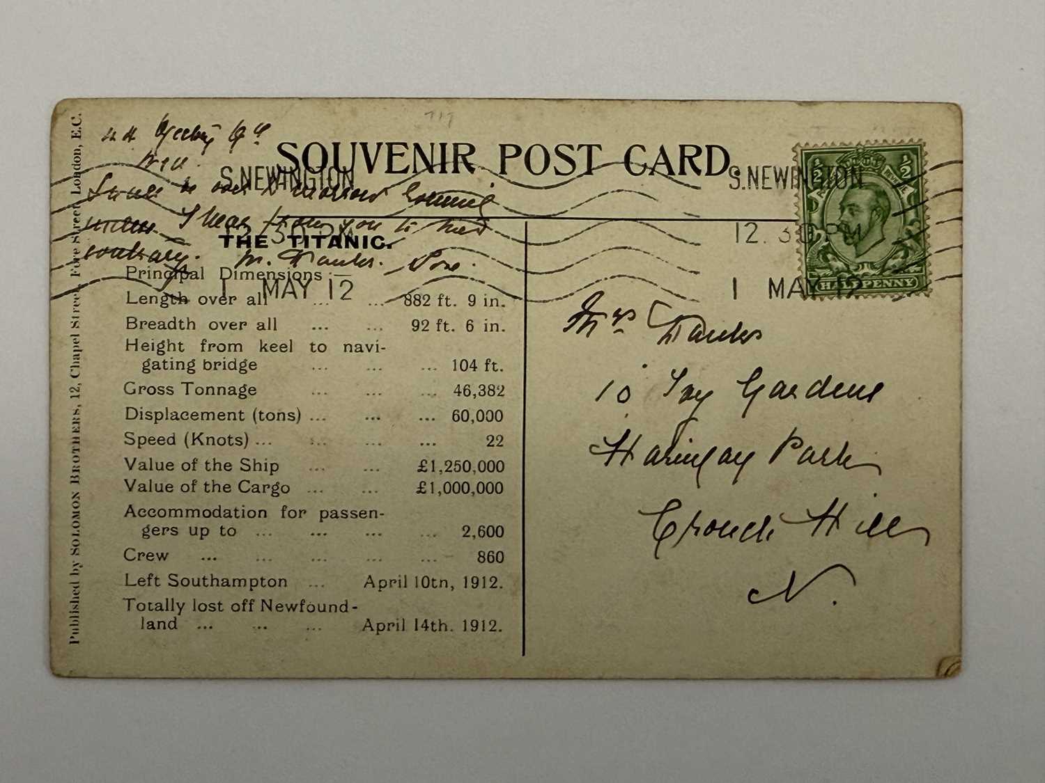R.M.S. TITANIC: - Image 2 of 2