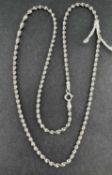 Jewellery: an 18ct white gold twist effect necklace, 50.5cm, 8.7g.