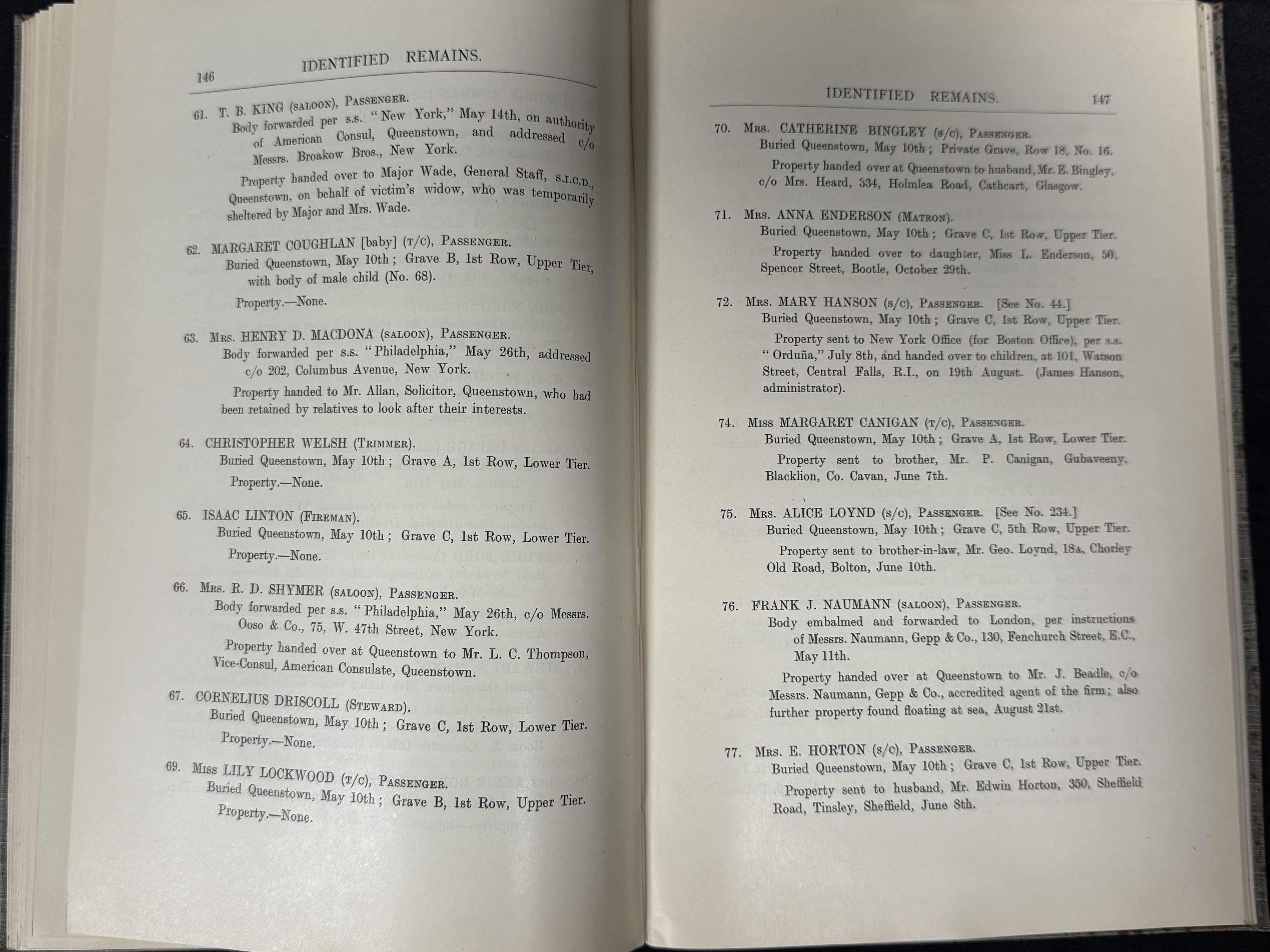 R.M.S. LUSITANIA: - Image 3 of 3