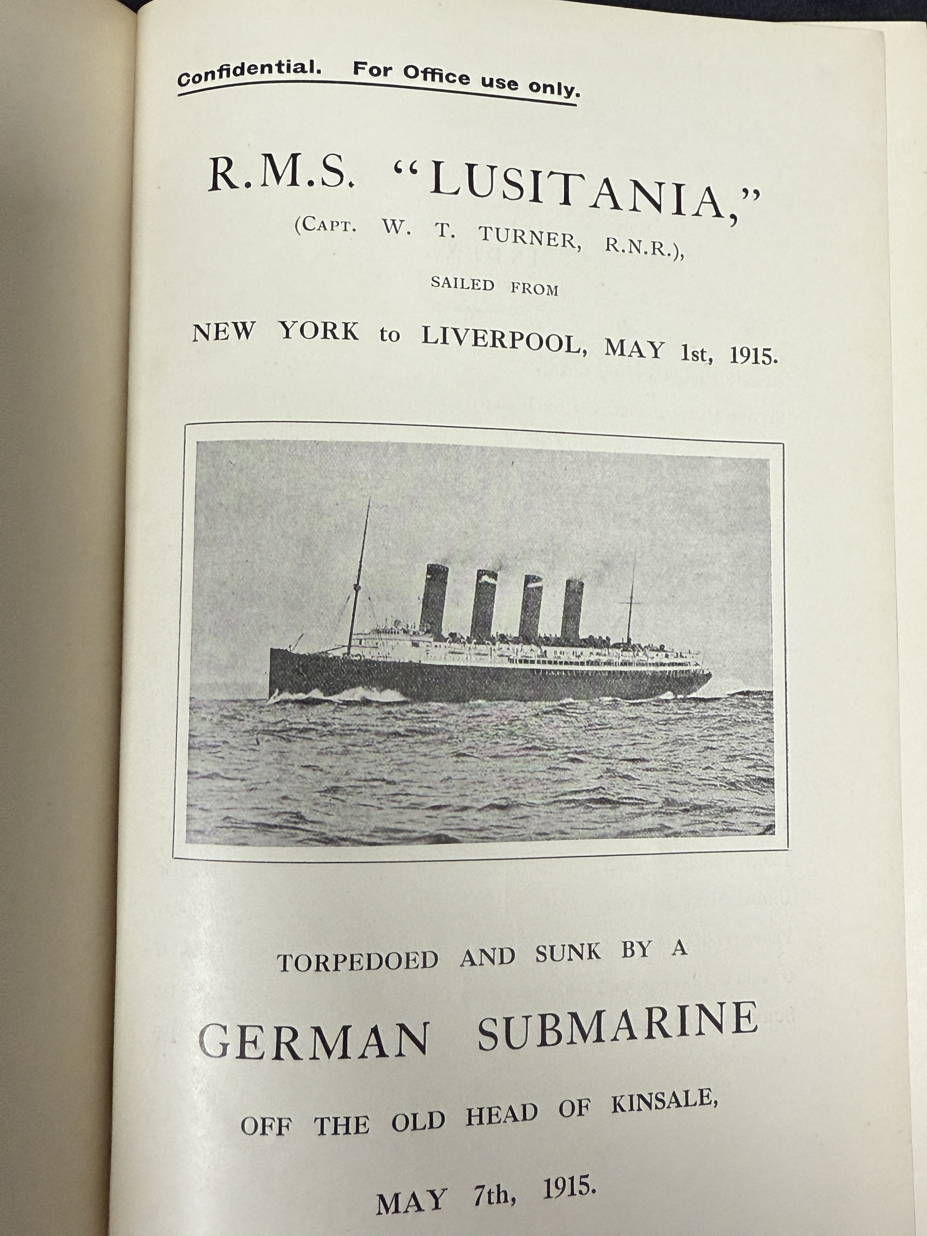 R.M.S. LUSITANIA: - Image 2 of 3