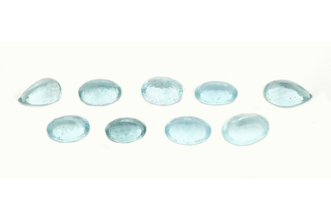 Lot lose facett. Aquamarine zus. 21.66 ct, in versch. - Bild 2 aus 2