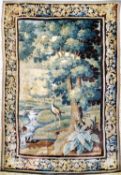Tapisserie antik, Flandern, 19.Jhd, Wolle auf Wolle, ca.