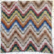 Seiden'Bargello'Textil, Flammen Muster, Italien, 19.Jhd,
