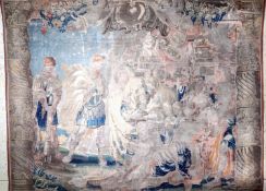 Tapisseri antik, Flandern, 18.Jhd, Wolle mit Seide auf