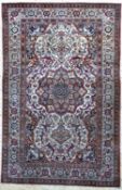 Esfahan fein antik, Persien, um 1900, Wolleauf Baumwolle,