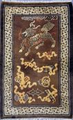 'Drachenteppich'antik, Tibet, um 1900, Wolle auf