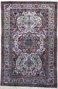 Esfahan fein antik, Persien, um 1900, Wolleauf Baumwolle,