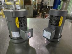 (2) .33 HP Baldor Motors, 230/460 Volts