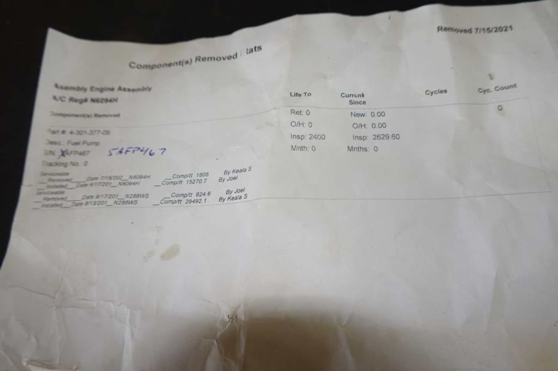 Fuel Pump- Due OH - Image 7 of 7