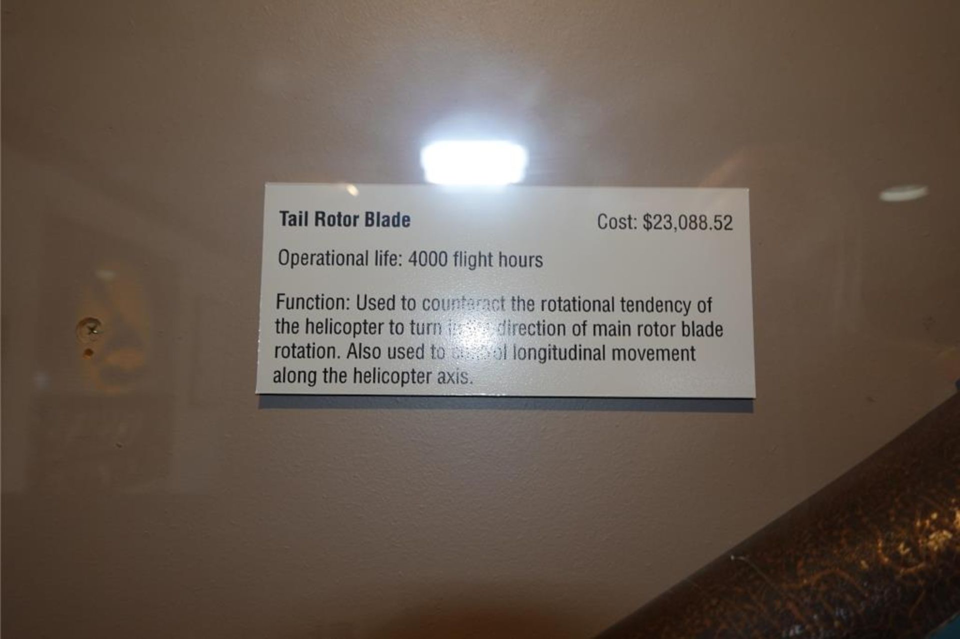 Retired Helicopter Parts Display Cabinet - Image 15 of 19