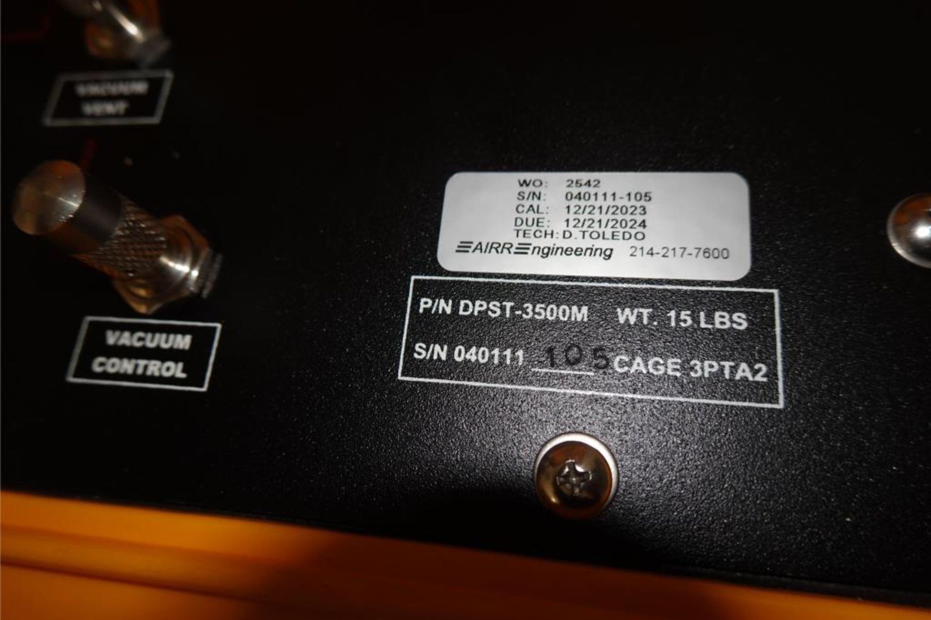 DFW Instrument Corp. Digital Pilot Static Test - Image 5 of 7