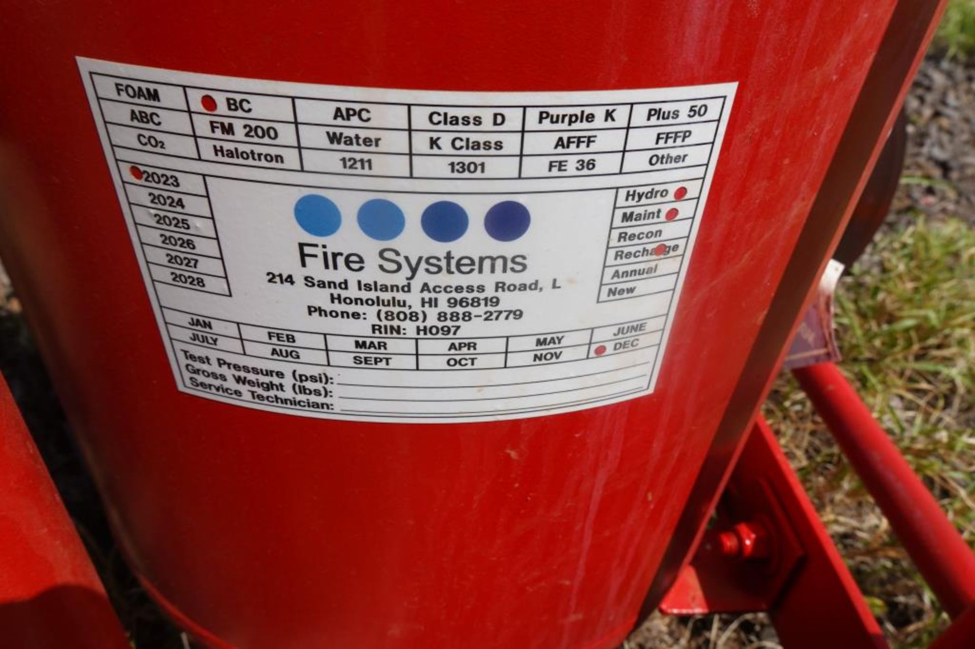 Wheeled Dry Chemical Extinguisher, 150 lb. - Image 7 of 12