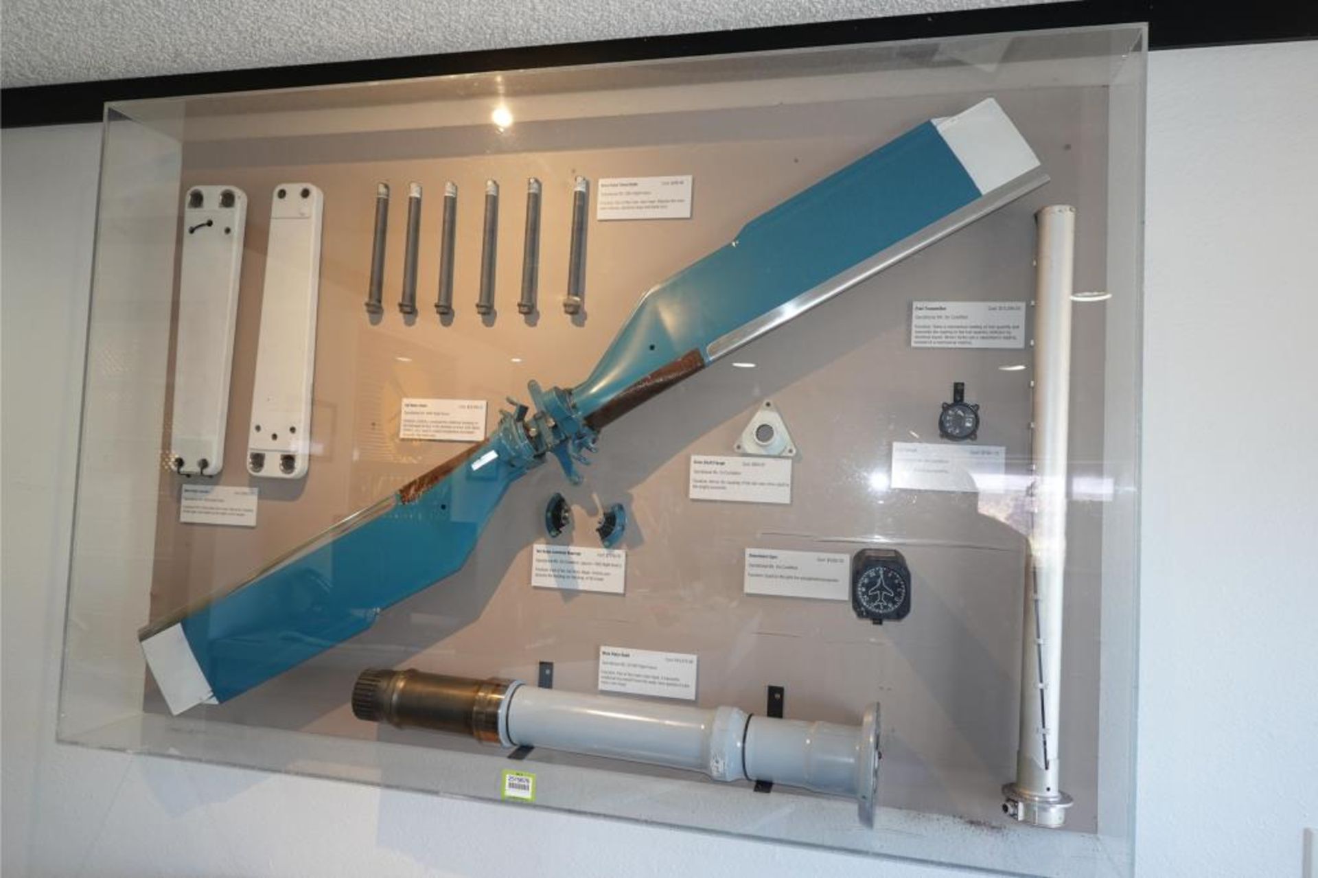 Retired Helicopter Parts Display Cabinet