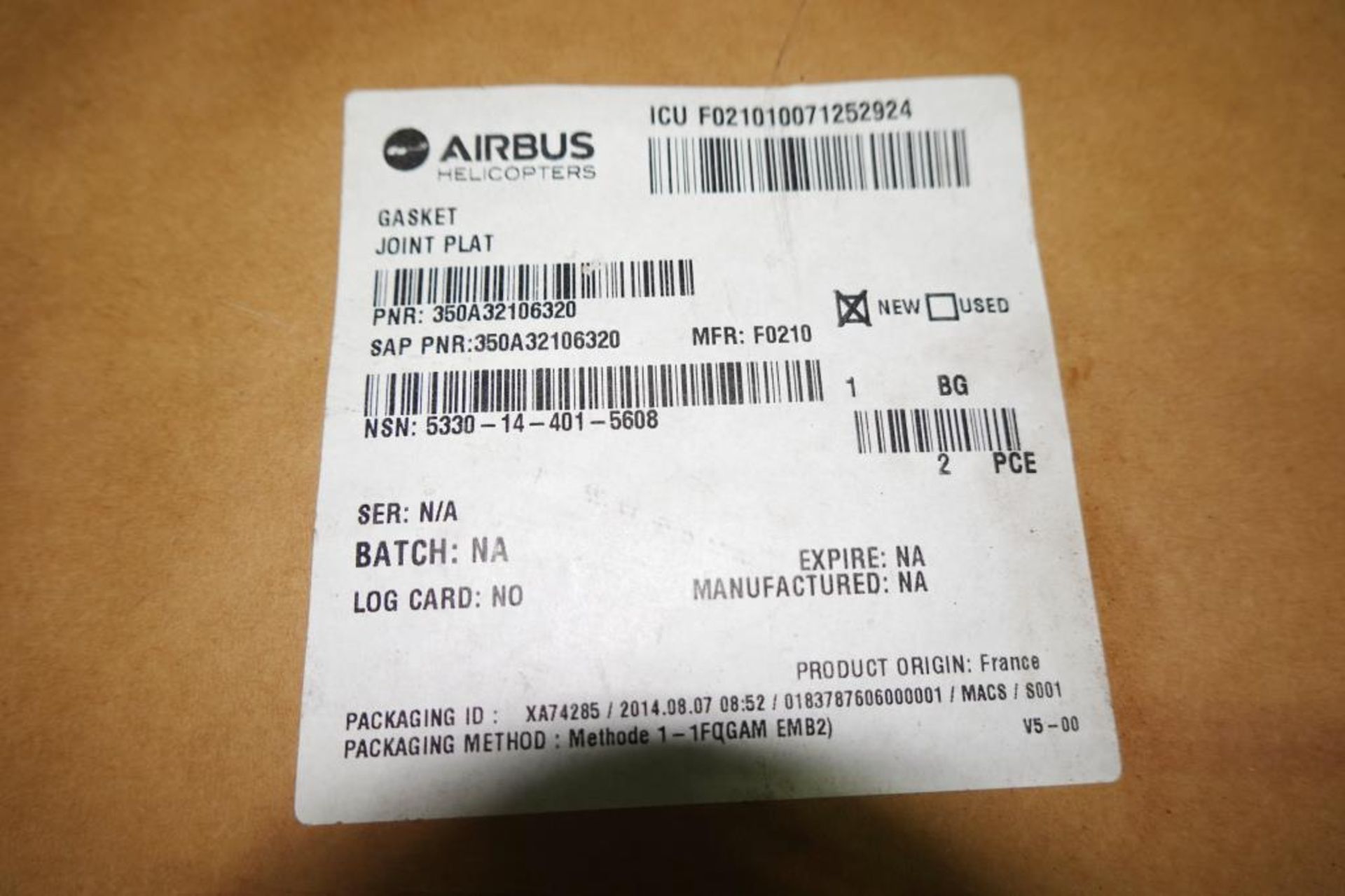 MGB Joint Plat Gasket for Airbus A350 - Image 2 of 4