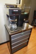 Coffee Makers & Supply Cabinet