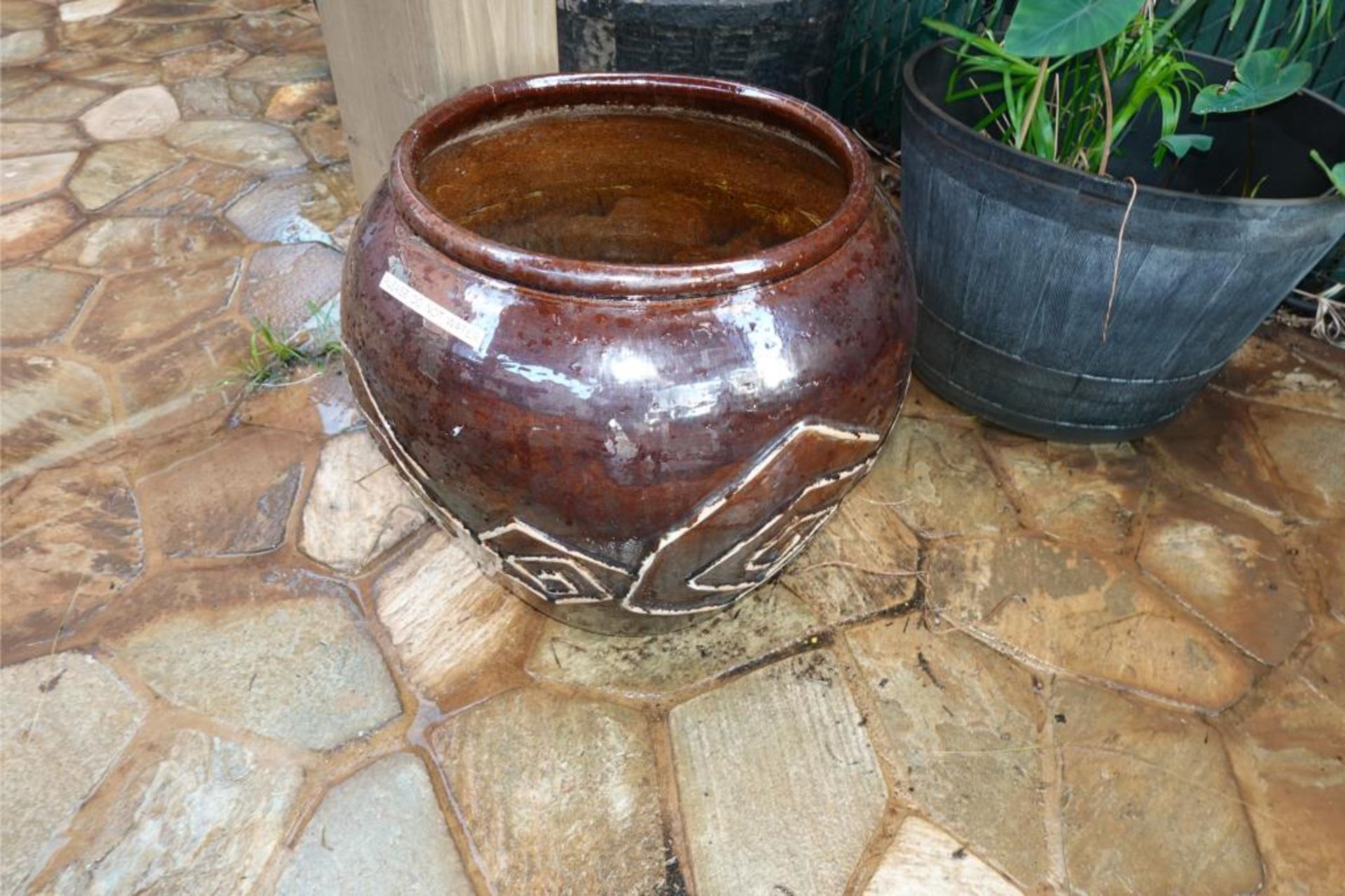 Patio Seating Benches And Potted Plants - Image 13 of 18