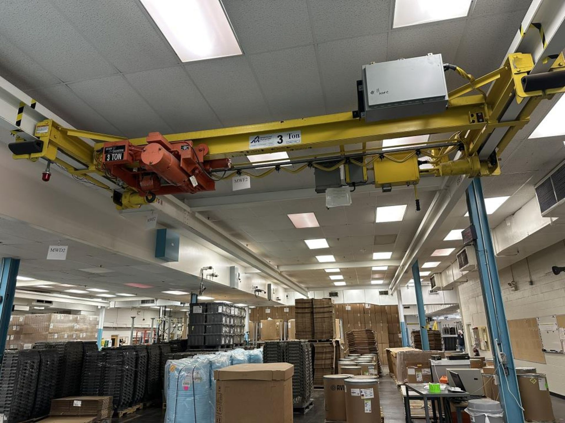 American Monorail 3-Ton Overhead Crane - Image 2 of 4