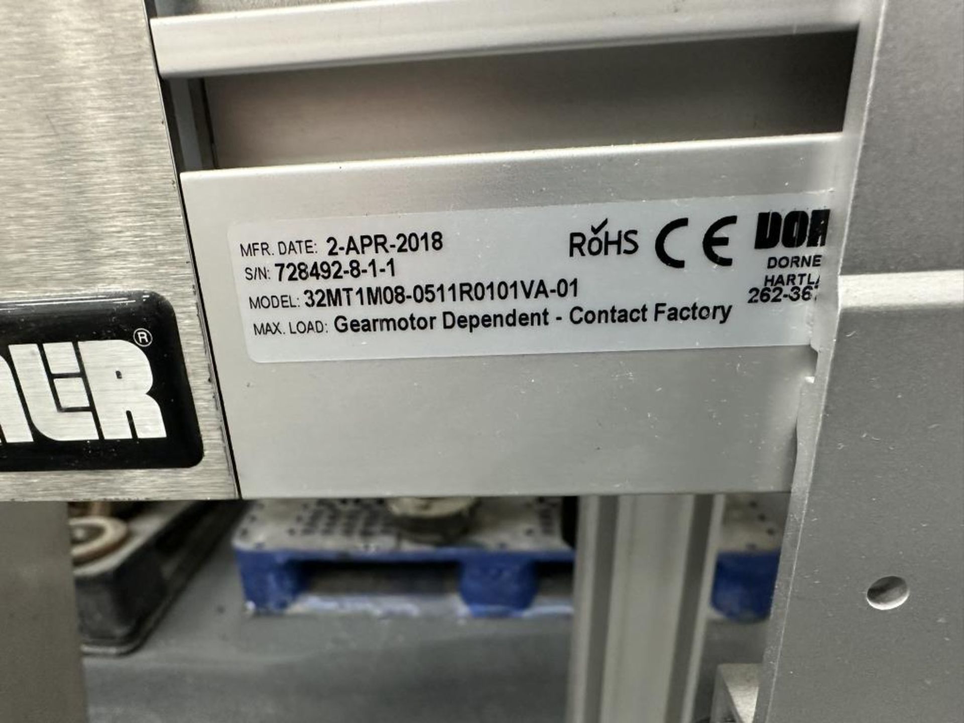 Dorner 3200 Series 8" Plastic Chain Conveyor - Image 4 of 6