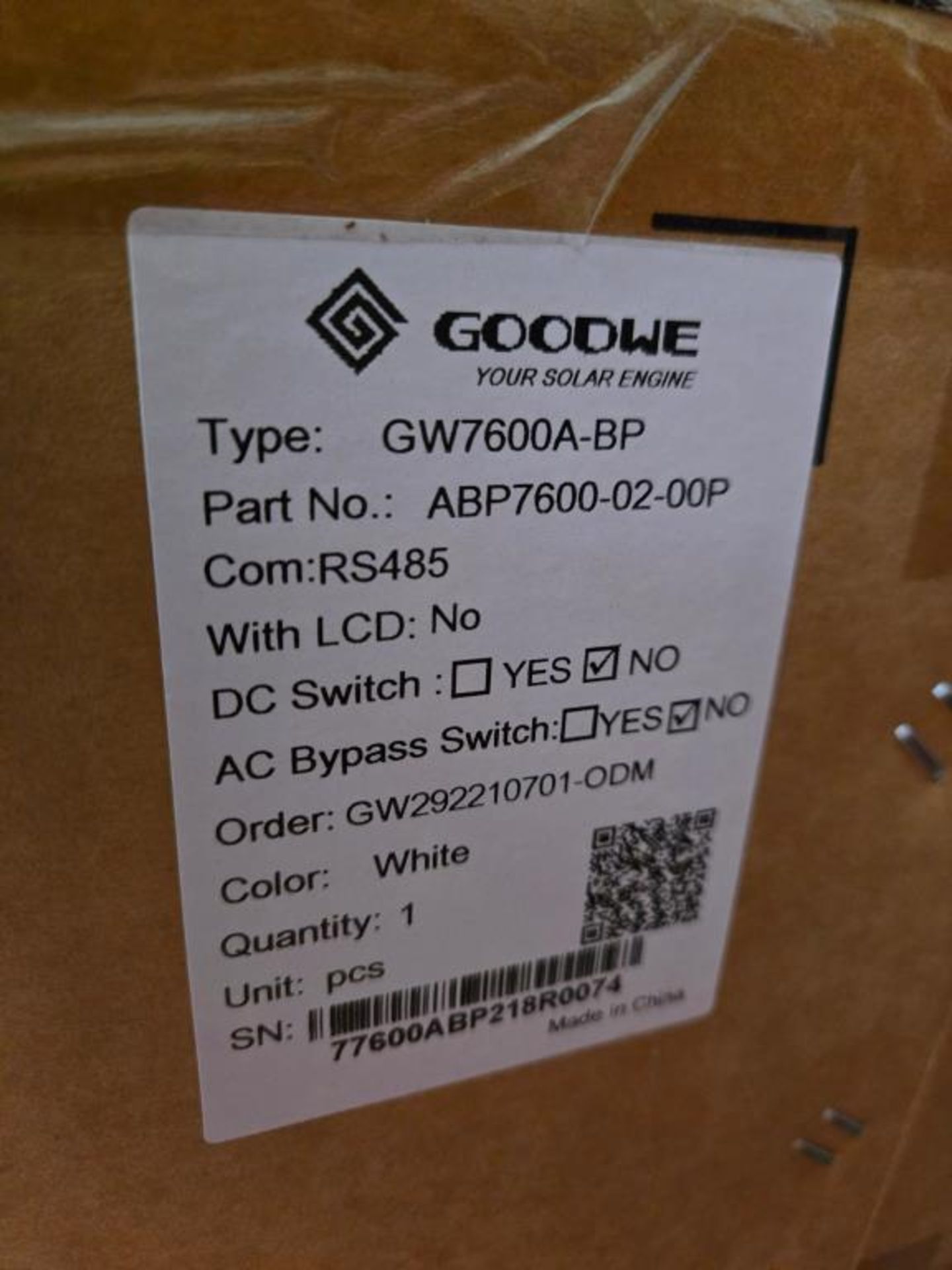 GoodWe Inverters, 7600W - Image 4 of 4