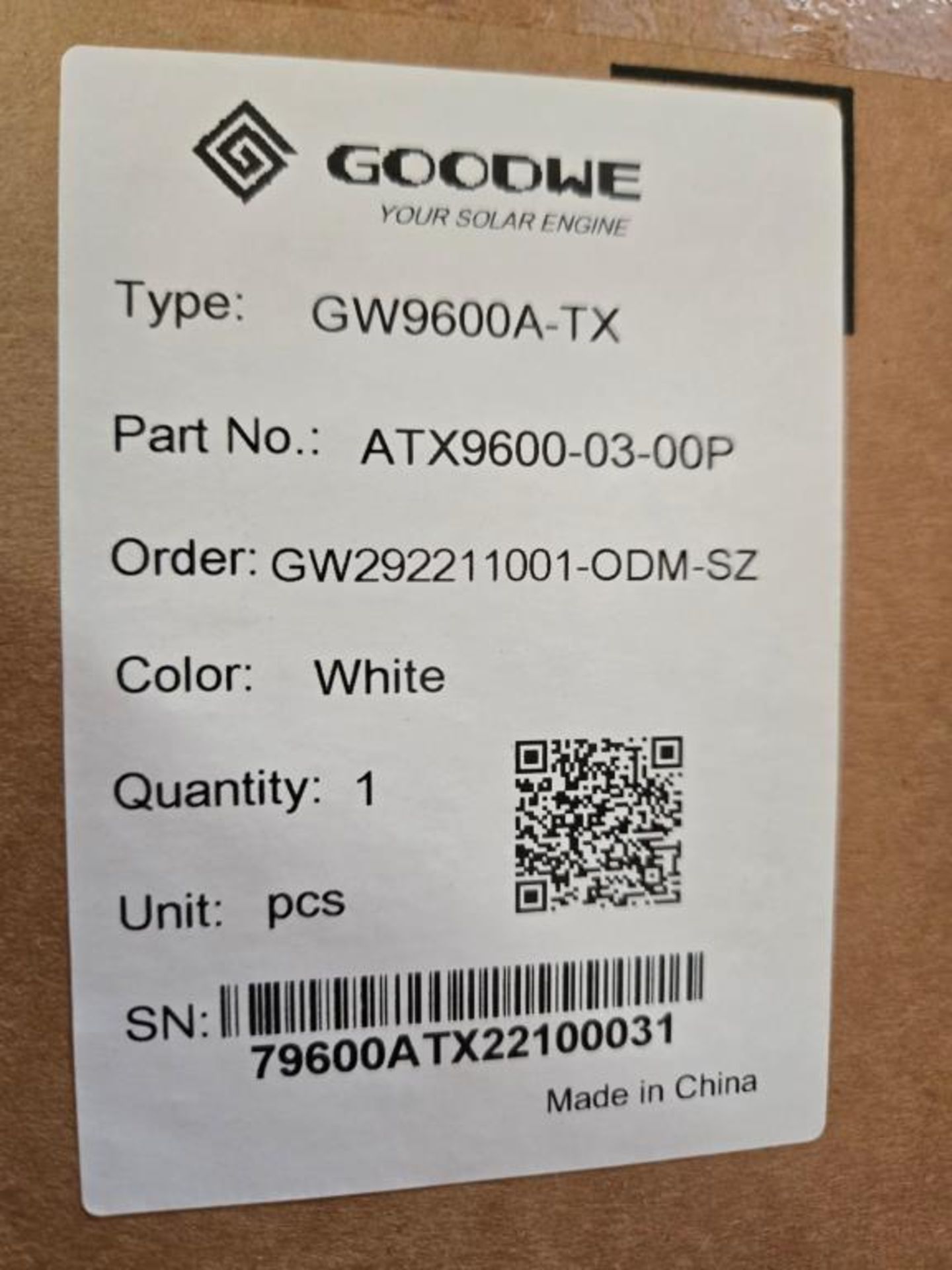 GoodWe Auto Transformer, 9600W - Image 3 of 3