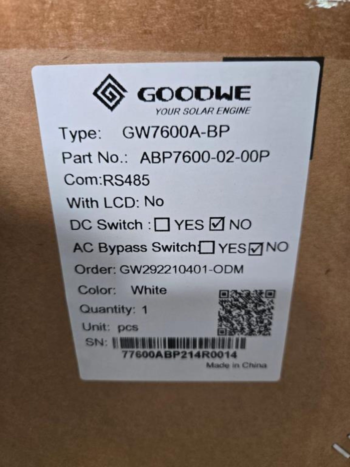 GoodWe Inverters, 7600W - Image 4 of 4
