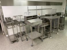 Rolling Stainless Steel Tables