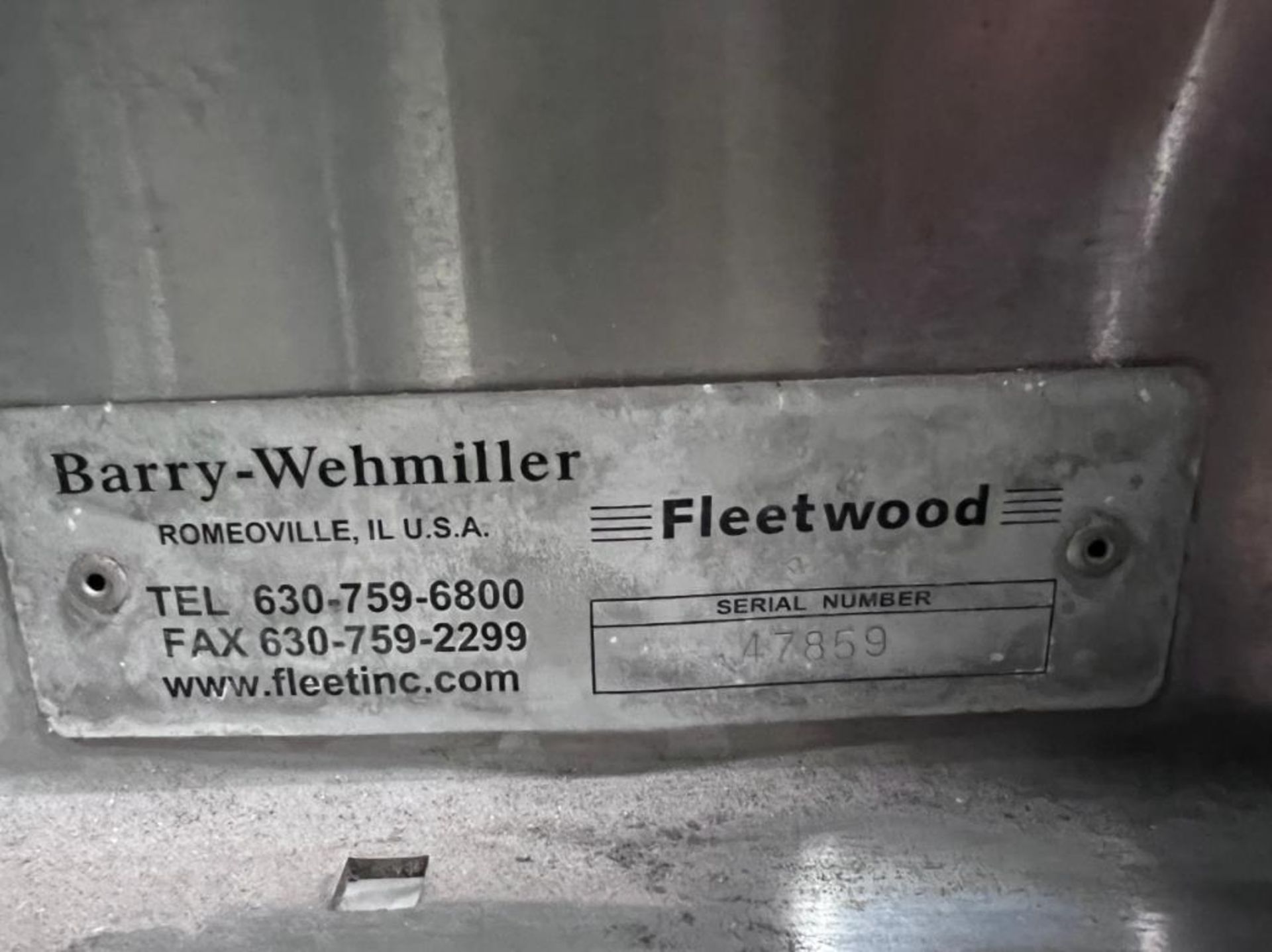 Fleetwood 10" x 54" Stainless Steel Frame - Image 9 of 18