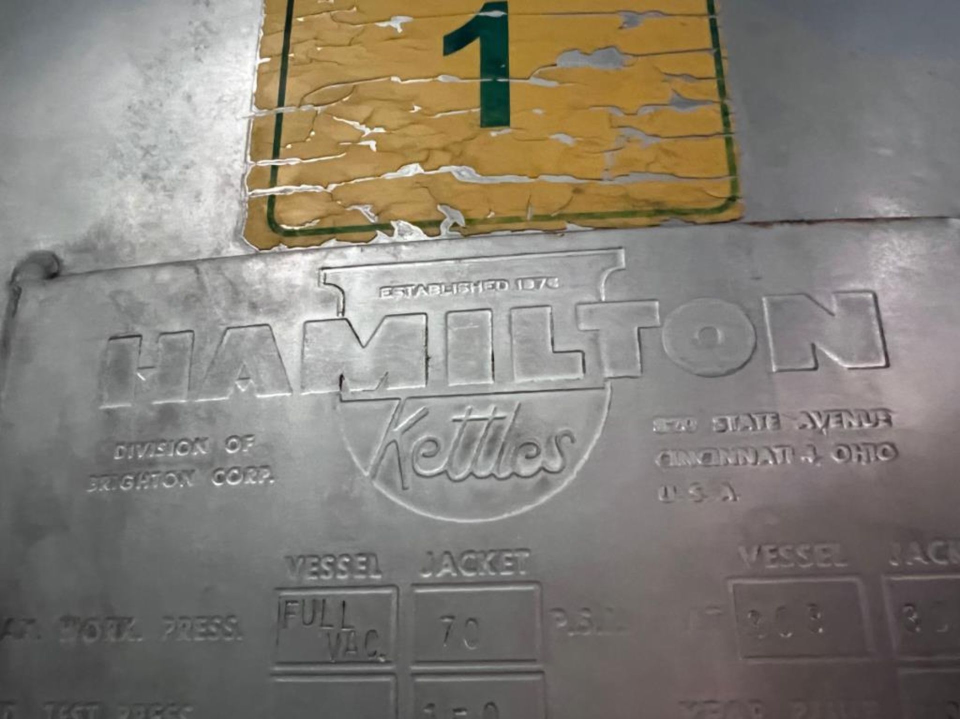 Hamilton Kettles 250 Gallon Vacuum Cook Kettle - Image 8 of 10