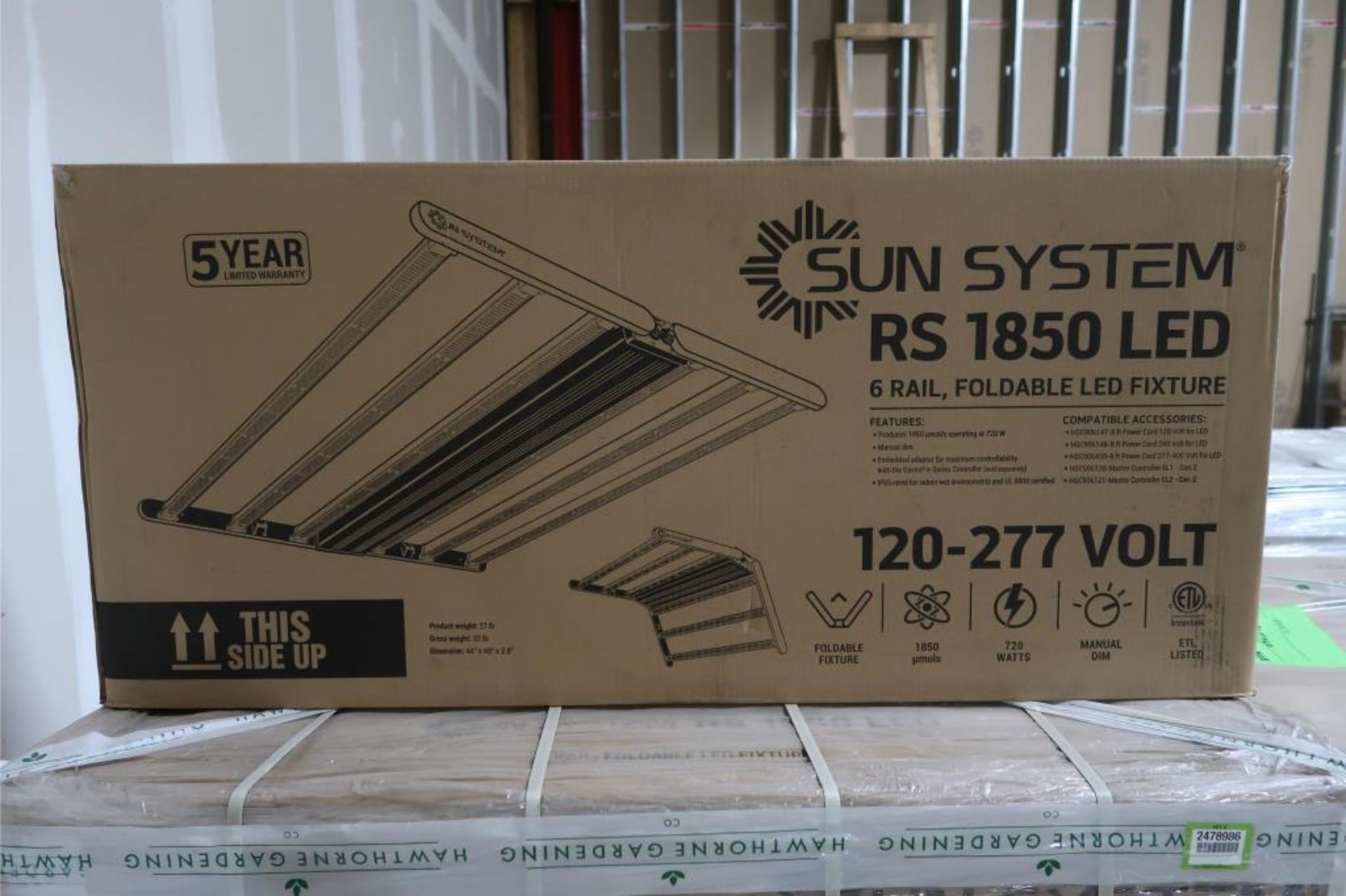 6-Rail Foldable LED Fixtures - Image 2 of 6