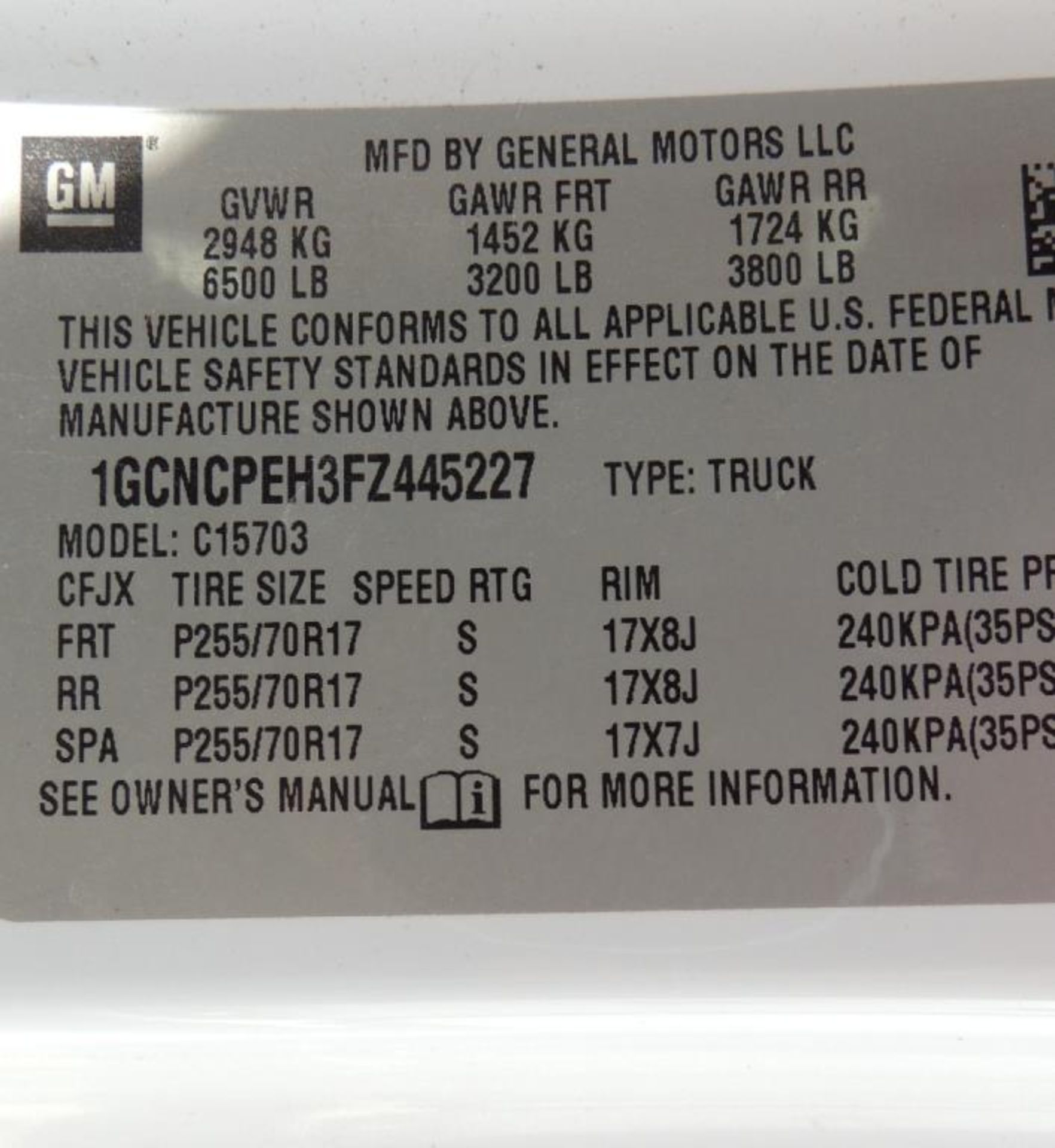 2015 Chevrolet Pickup - Image 16 of 20